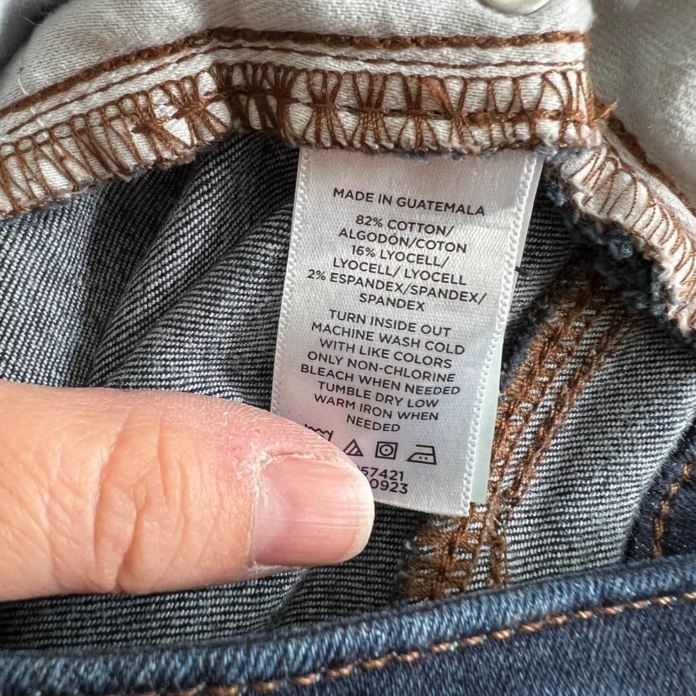 Loft Curvy Skinny Jeans Women's 26/2 Mid Rise Stretch Denim Dark Wash Casual - Picture 8 of 8
